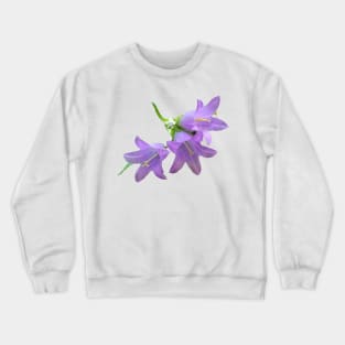 Purple Grey Nettle Leaved Bellflower Crewneck Sweatshirt